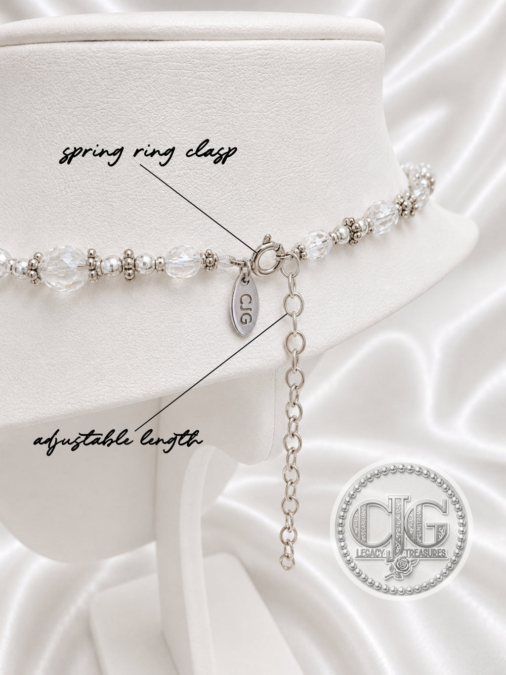 Coral Filigree & Crystal Necklace