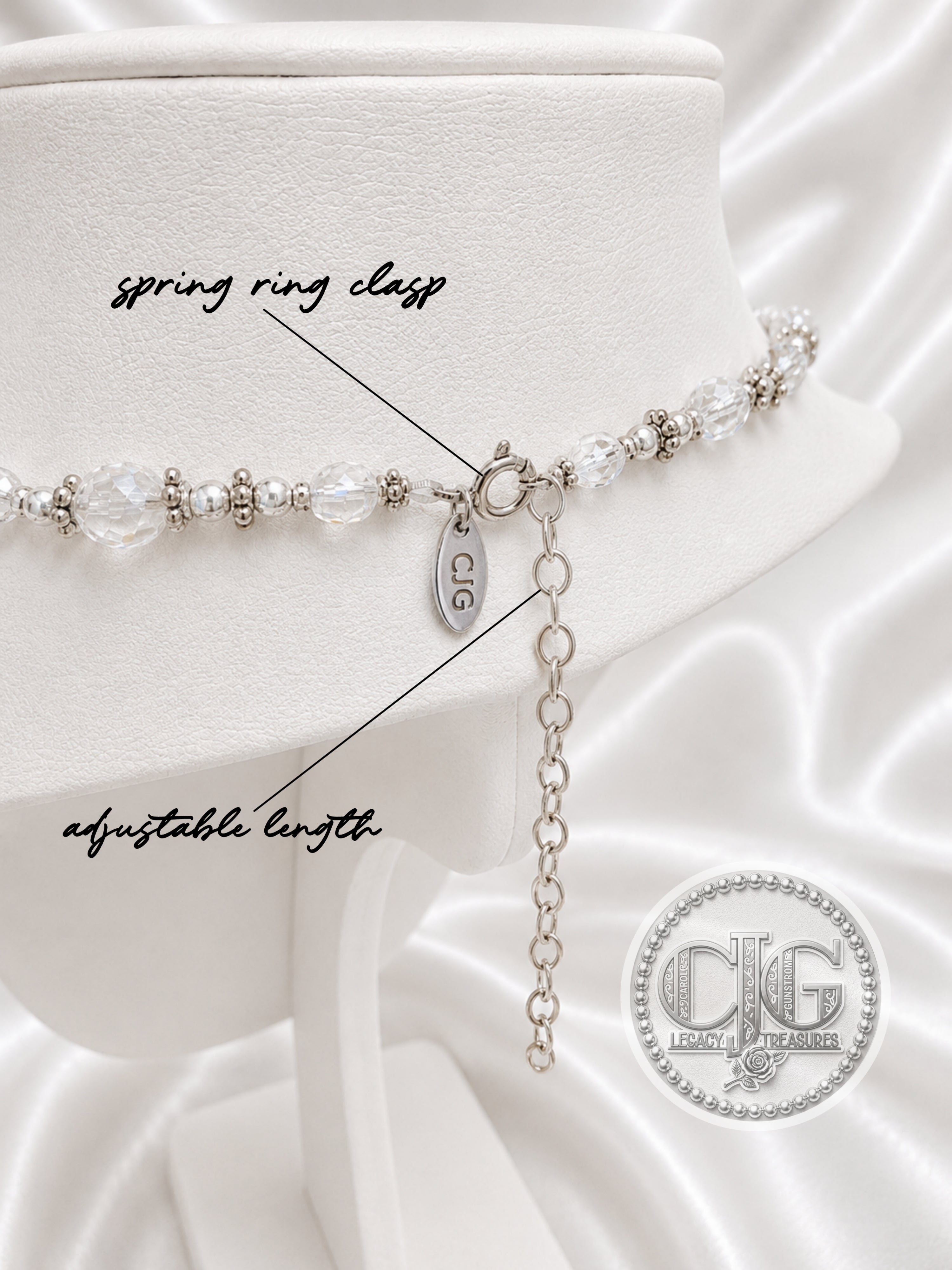 Coral Filigree & Crystal Necklace
