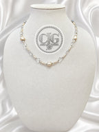 Baroque Pearl & Crystal Backdrop Necklace
