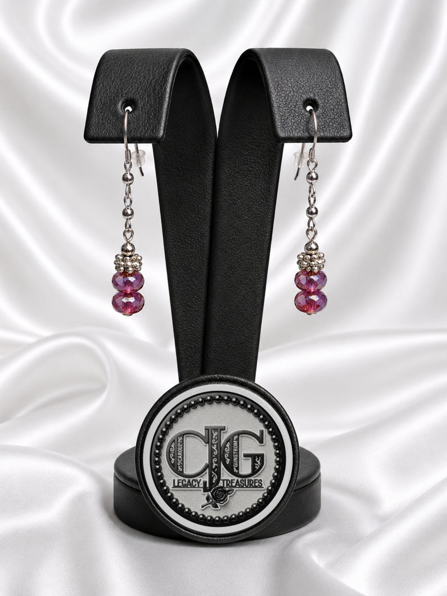Amethyst Crystal Drop Earrings
