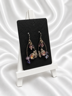 Lavender Crystal Floral Chandelier Earrings