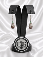 Tahitian-Style Pearl & Crystal Earrings