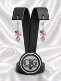 Rose-Blush Crystal Cluster Earrings