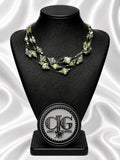 Emerald Floating Lampwork Glass Necklace