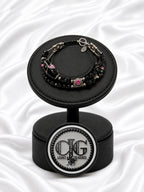 Black-Pink Rose Garden Bracelet