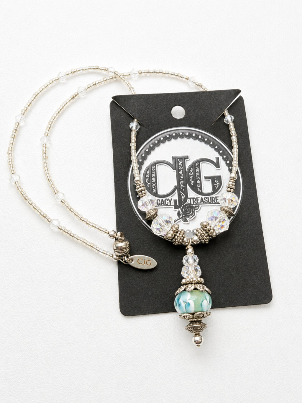 Aqua Mist Pandora Drop Necklace