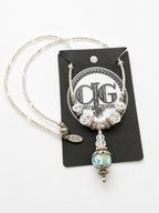 Aqua Mist Pandora Drop Necklace