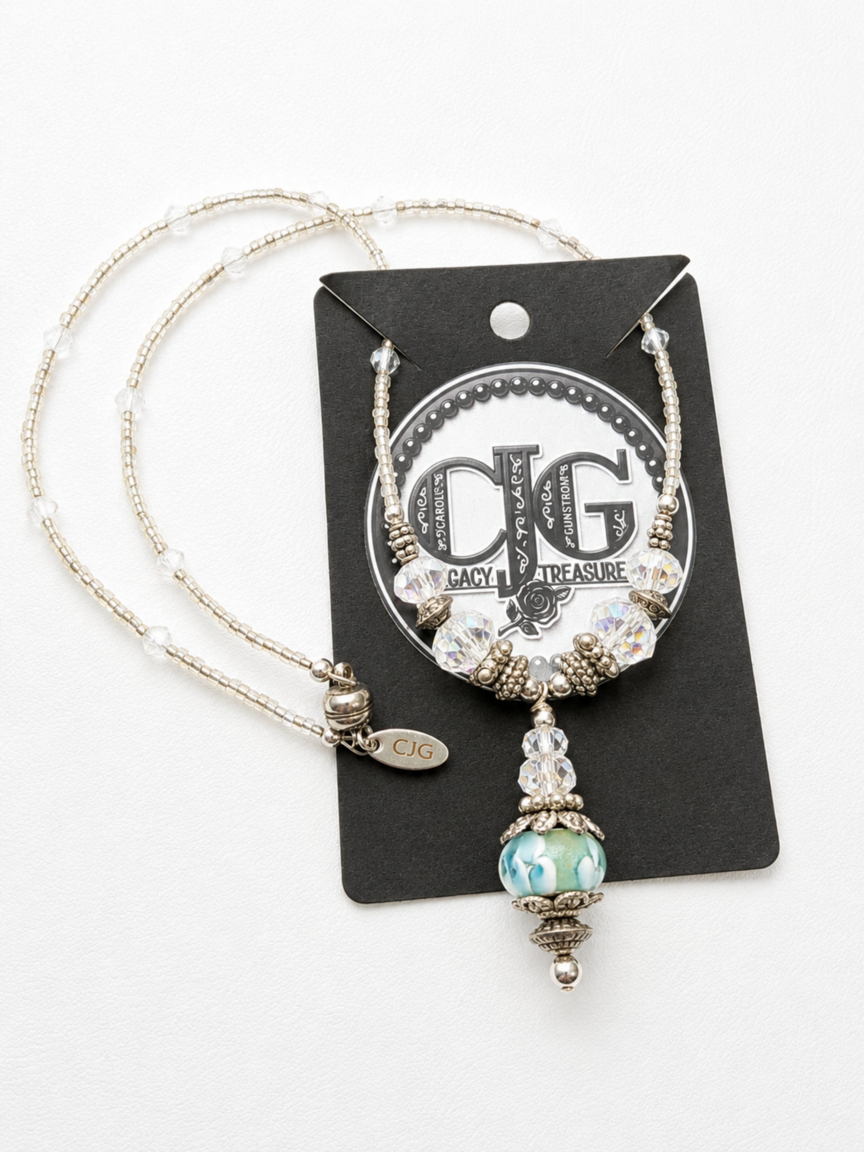 Aqua Mist Pandora Drop Necklace