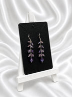 Purple Crystal Cascade Earrings
