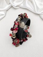 Crimson Trollbead & Crystal Charm Bracelet