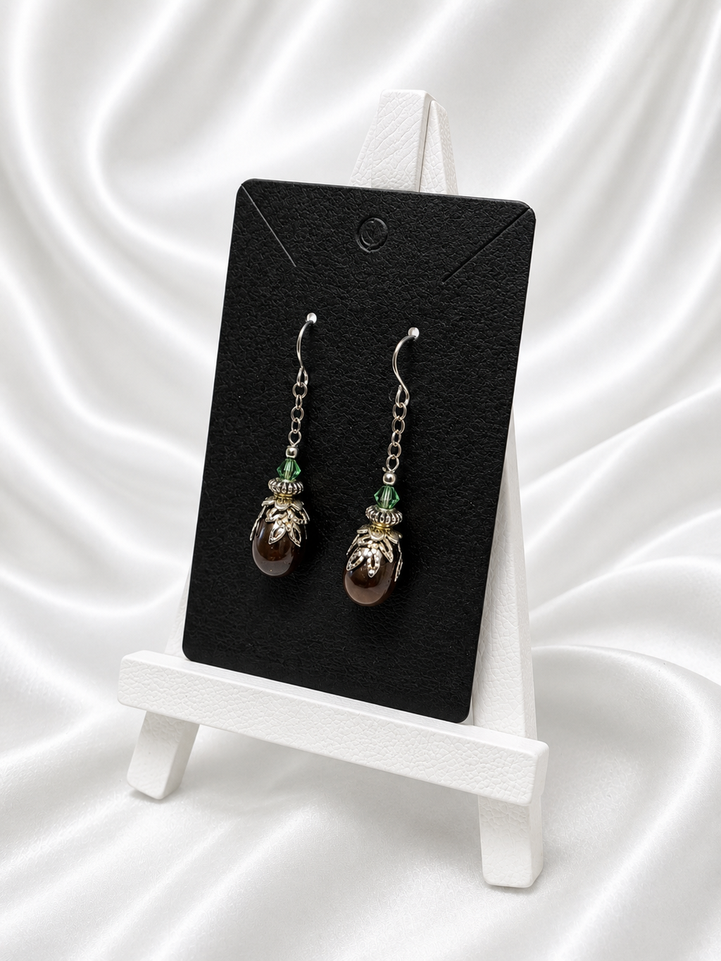 Tahitian-Style Pearl & Crystal Earrings