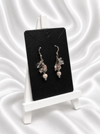 Floral Crystal Cascade Cluster Earrings