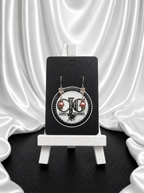 Rose Pearl & Silver Floral Earrings