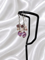 Rose-Blush Crystal Cluster Earrings