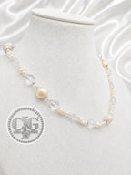 Baroque Pearl & Crystal Backdrop Necklace