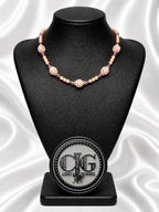 Rose Garden Pearl & Lampwork Necklace