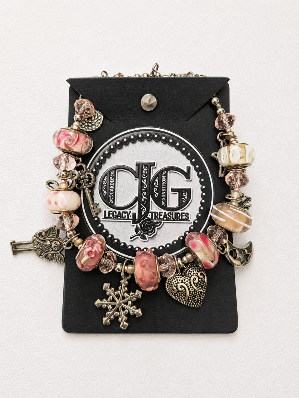 Pink Blossom Charm Bracelet