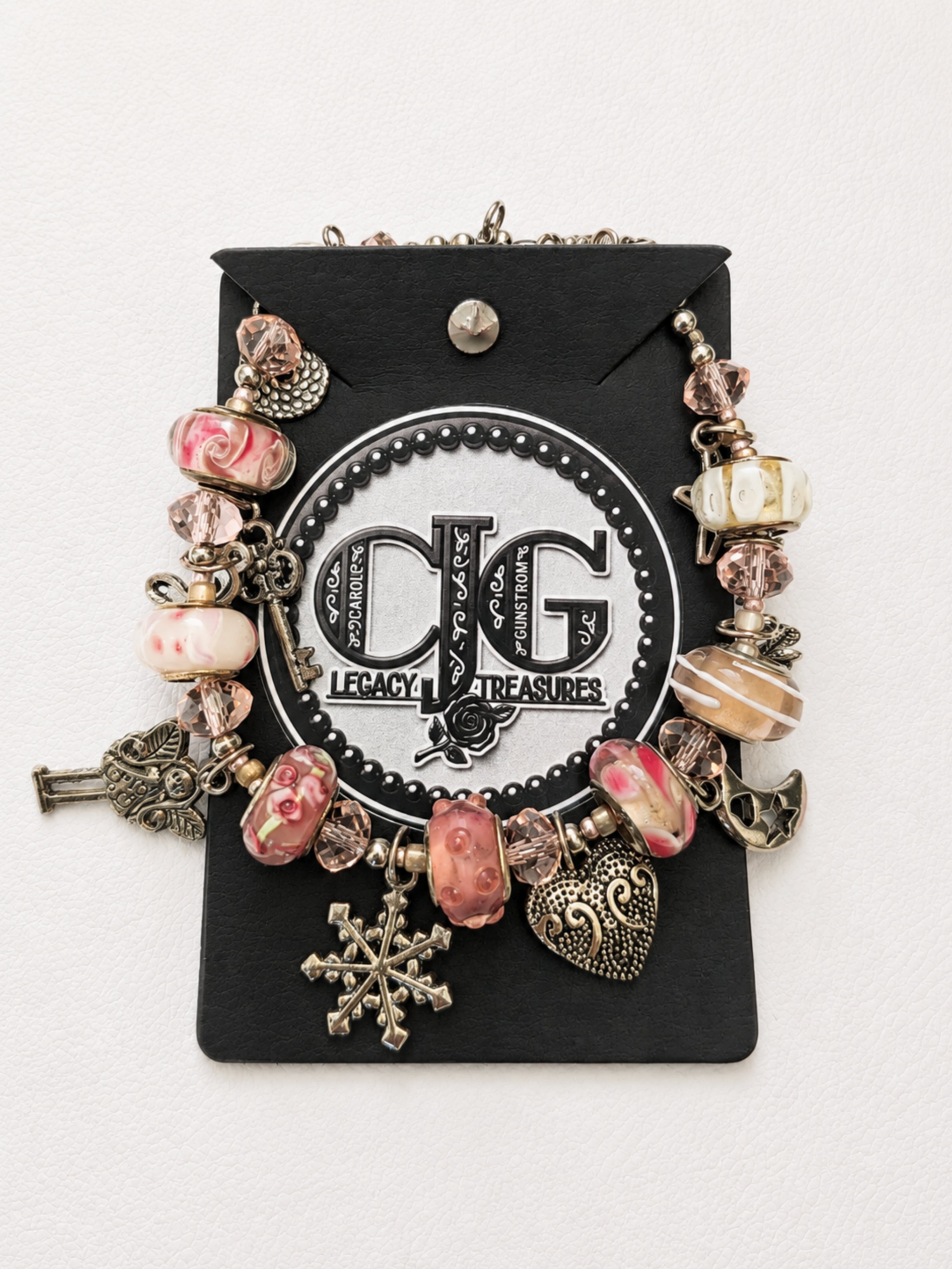 Pink Blossom Charm Bracelet