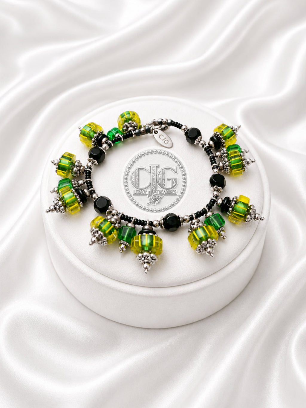 Emerald Isle Headpin Charm Bracelet