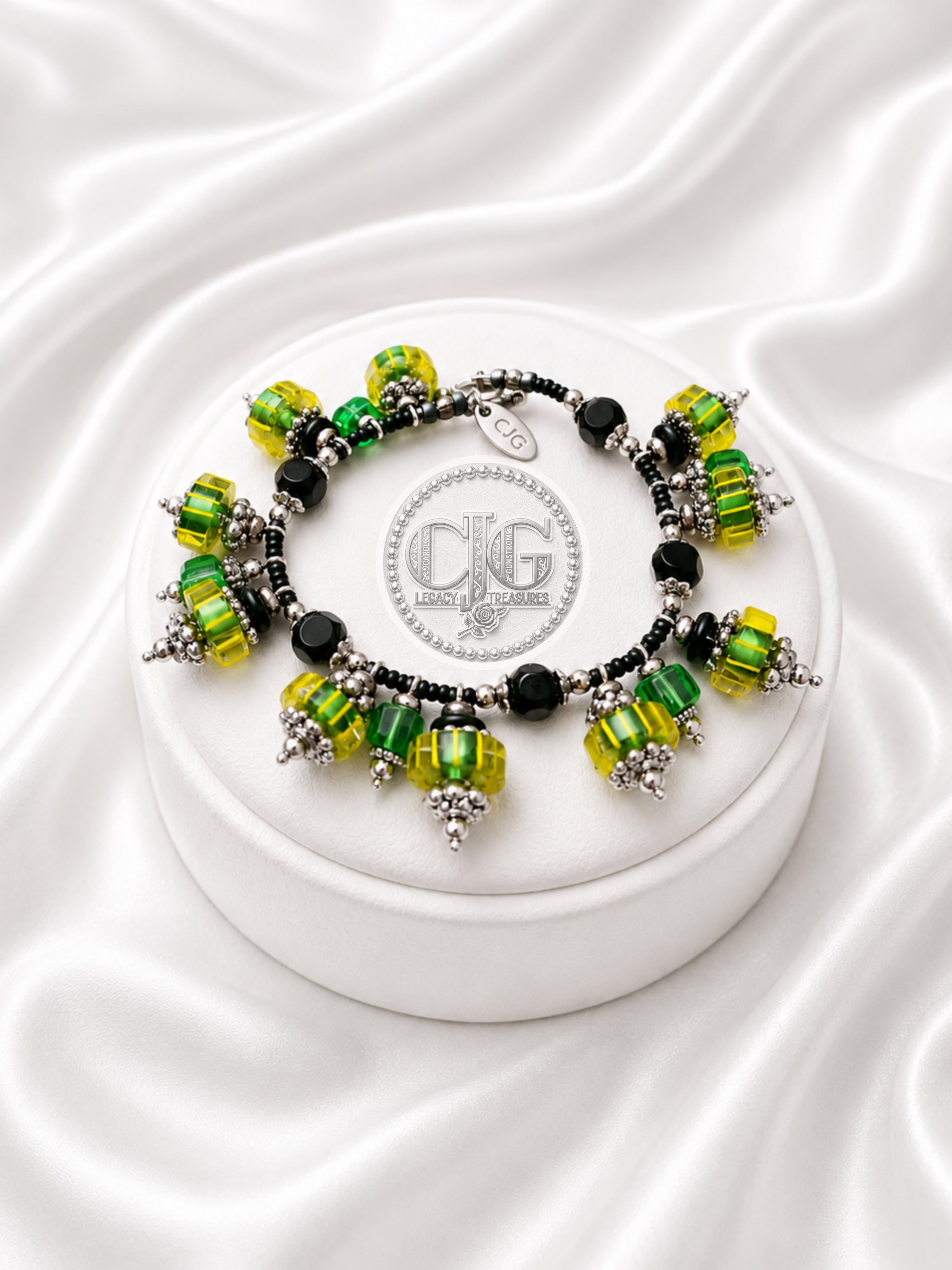 Emerald Isle Headpin Charm Bracelet