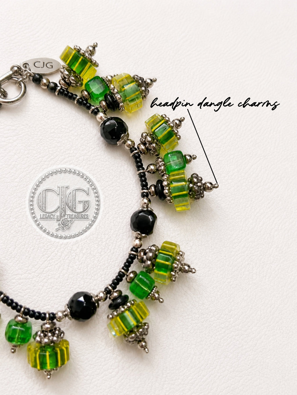 Emerald Isle Headpin Charm Bracelet